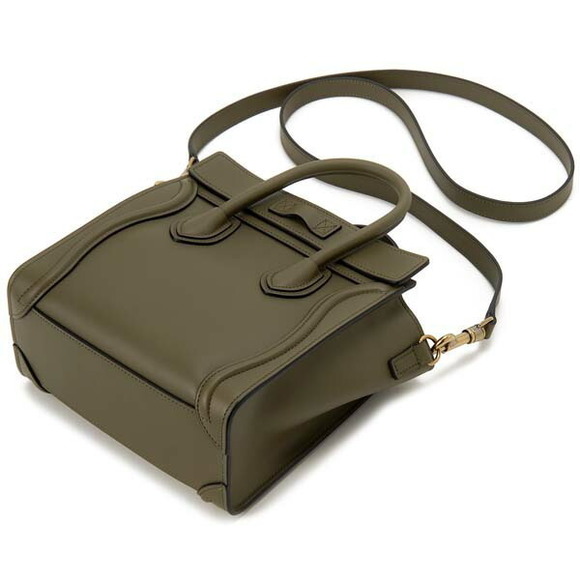 Celine 2Way Army Bag Tote Luggage Green Shoulder Nano - Picture 1 of 6